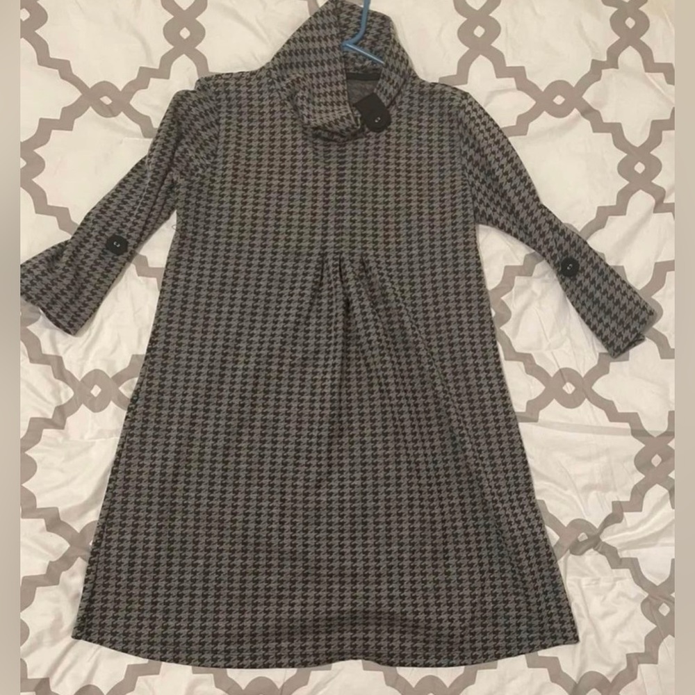 📌Houndstooth winter dress